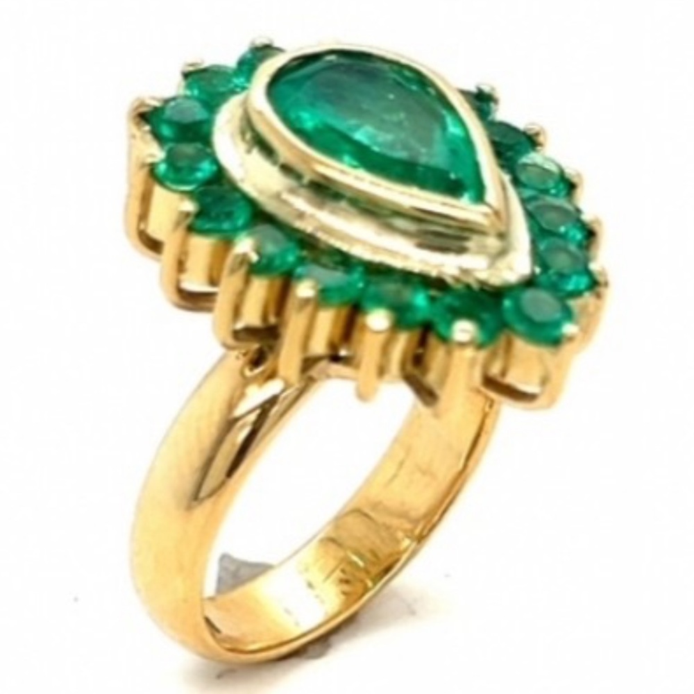 18K Colombian Royal Engagement In Opulent Elegance - Picture 2 of 4